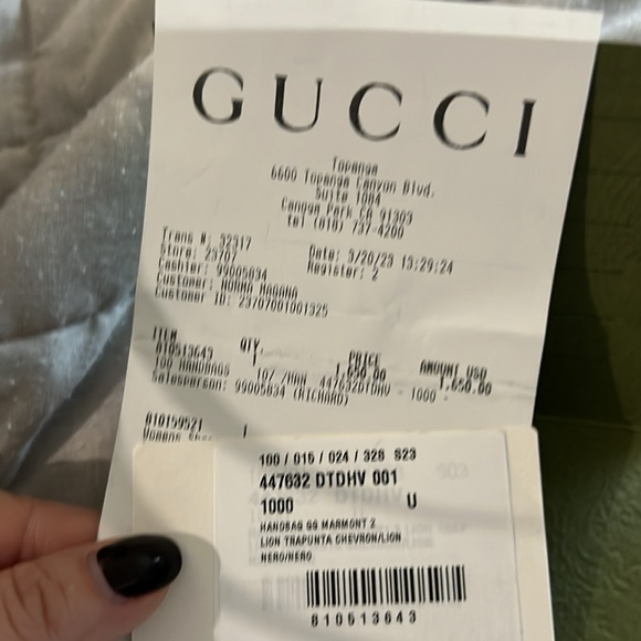 *SOLD* Brand new GUCCI MARMONT camera bag - Picture 9 of 9